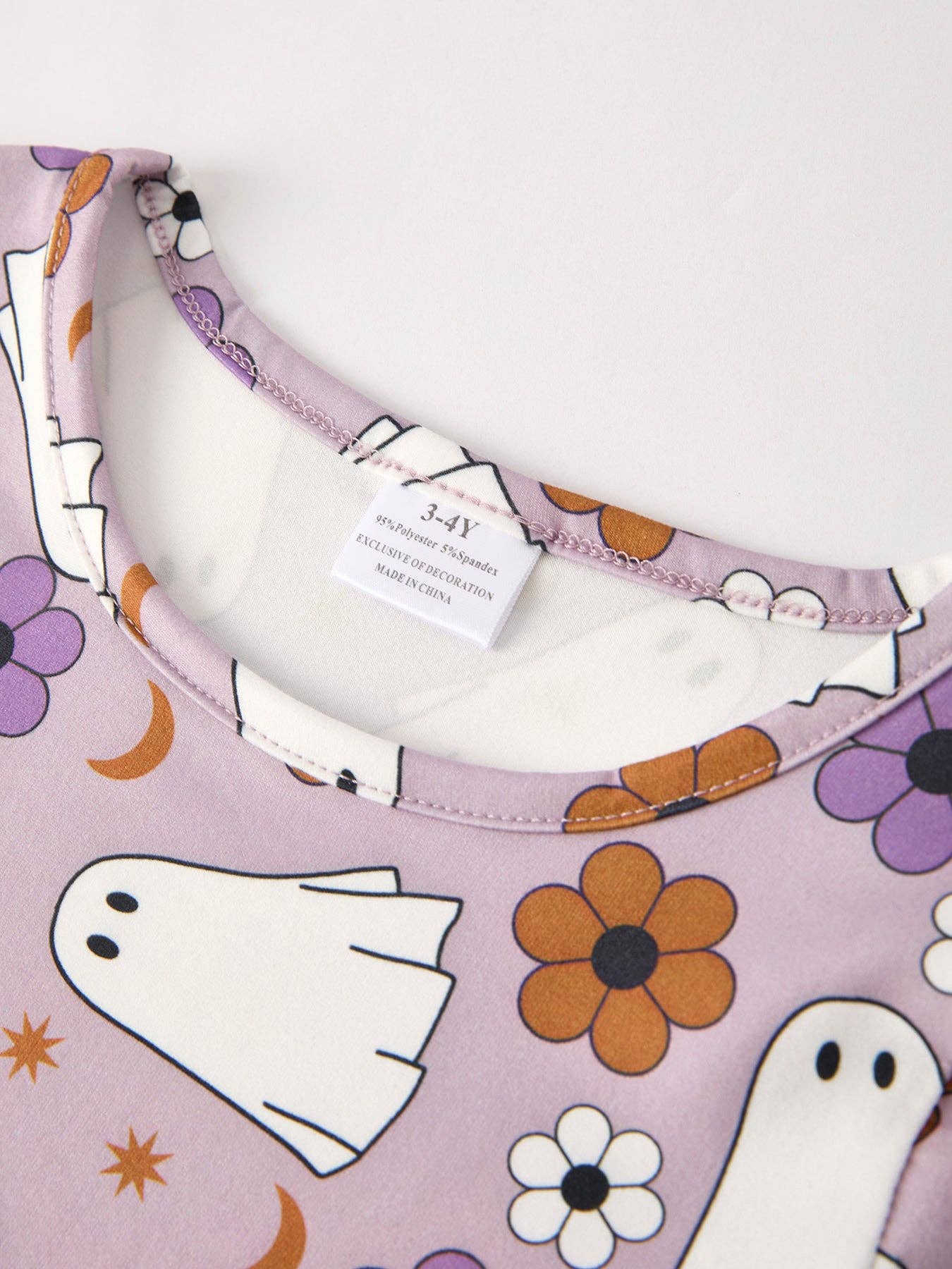 Halloween Ghost Striped Girls Dress