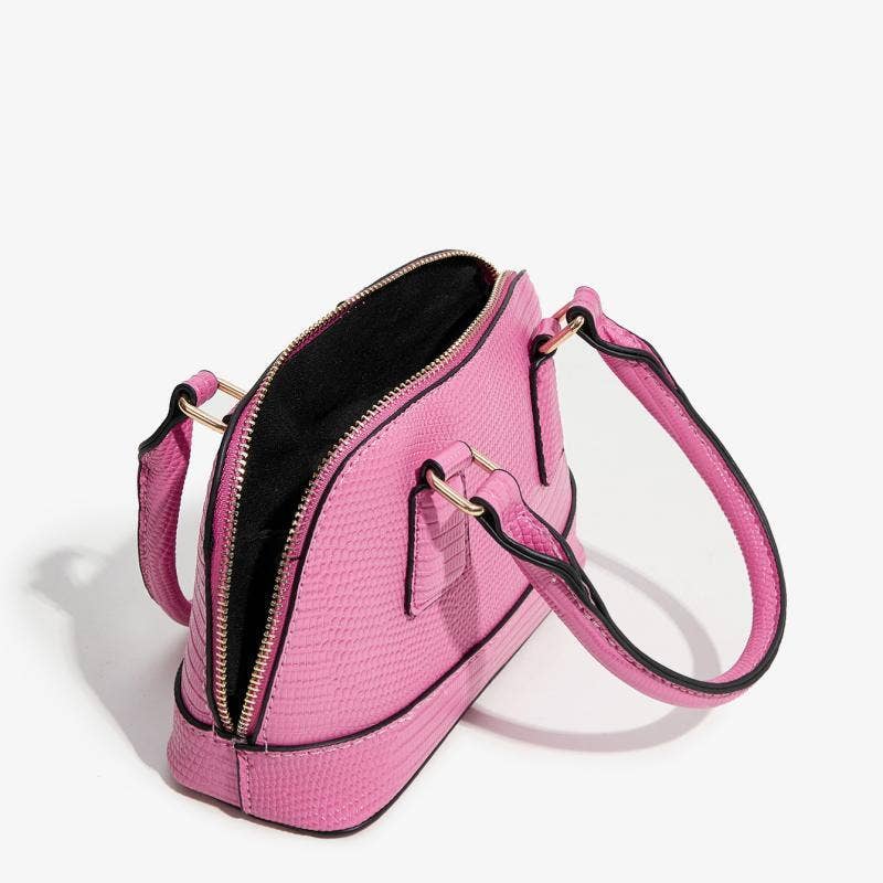 Pink Crossbody Satchel Bag
