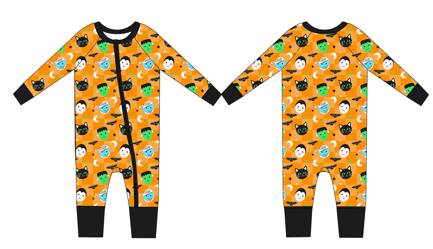 Spooky Halloween Zippy Bamboo Pajamas