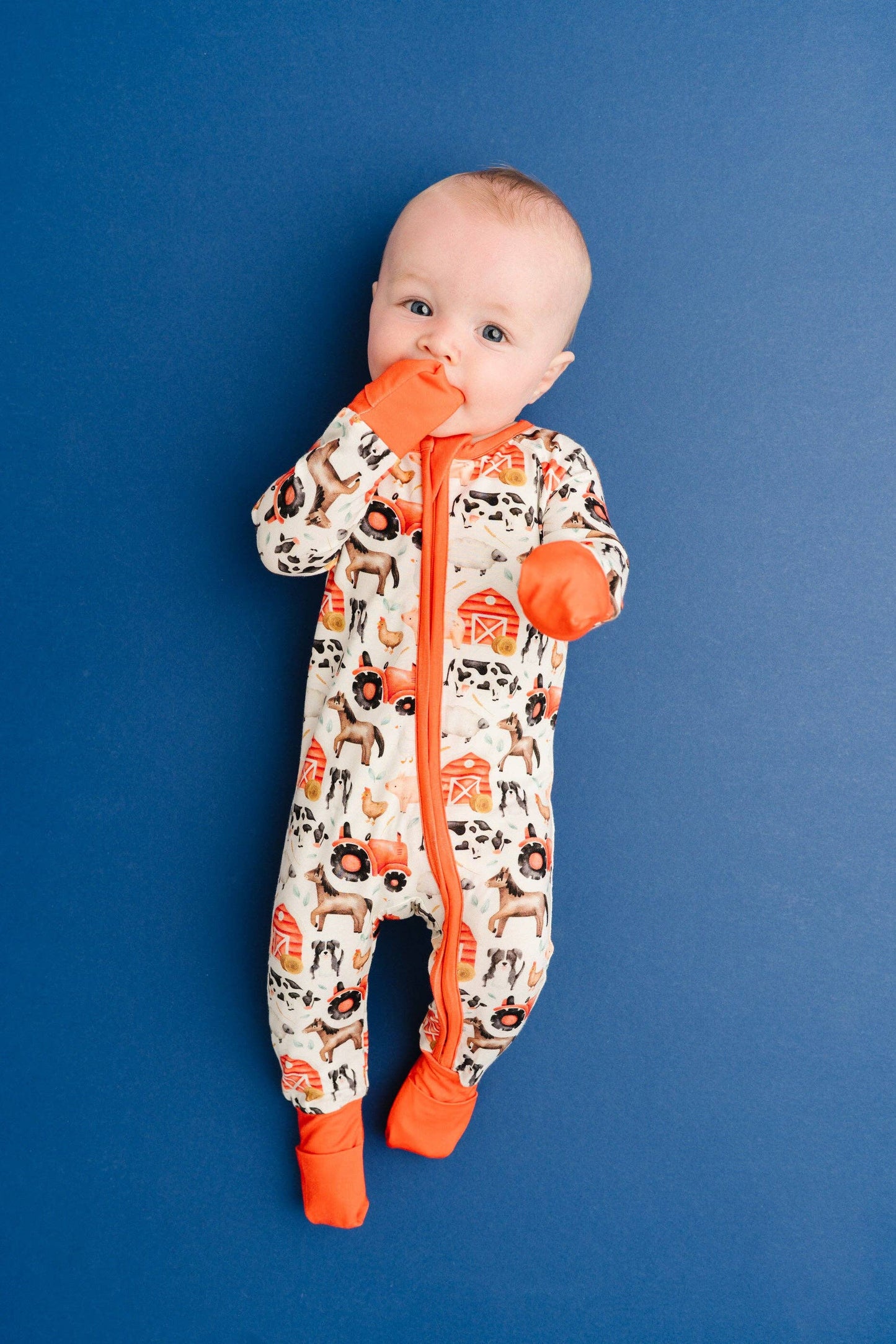 Little One Shop - Little Red Barnyard Bamboo Sleeper
