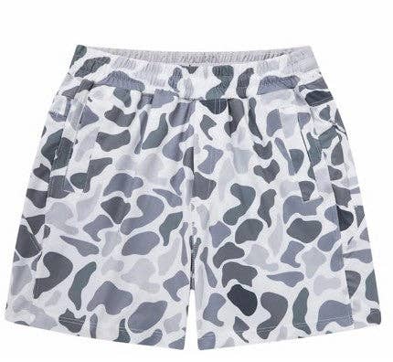 Youth Grey Camo Freeballers - Sport Shorts