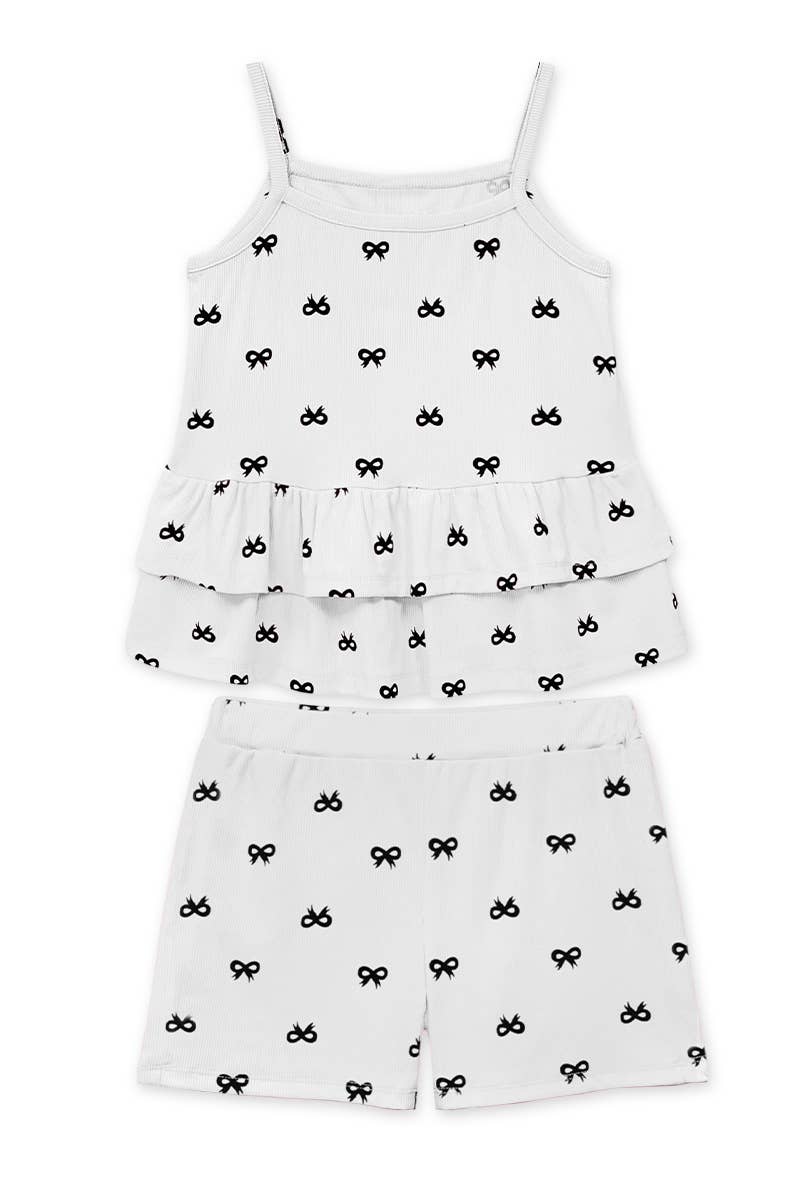 Toddler's 2 pc Short Set w/ Bow Print
