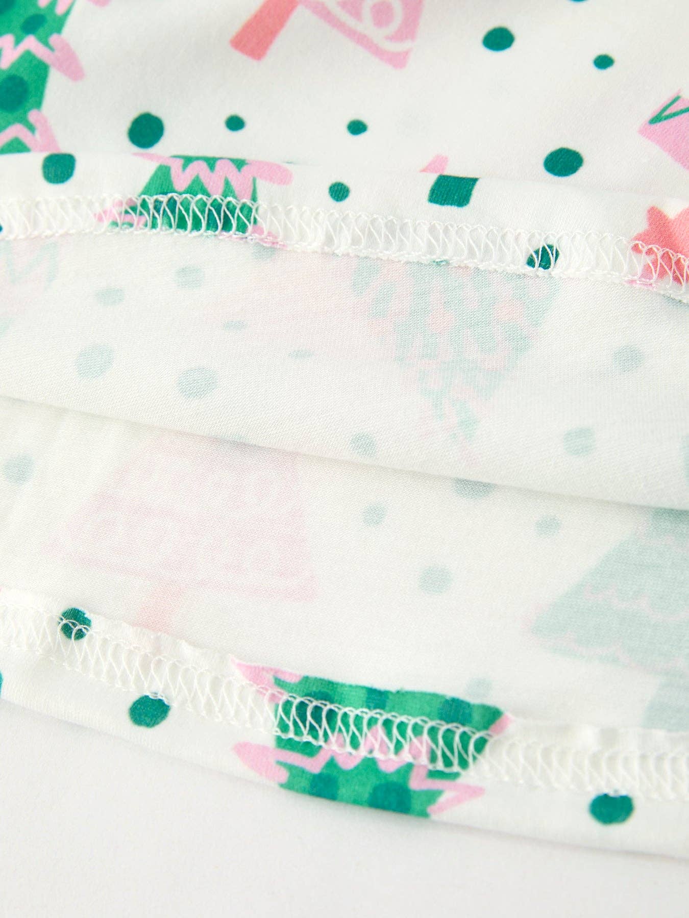 Cute Holiday Dress with Christmas Tree and Snow Prints