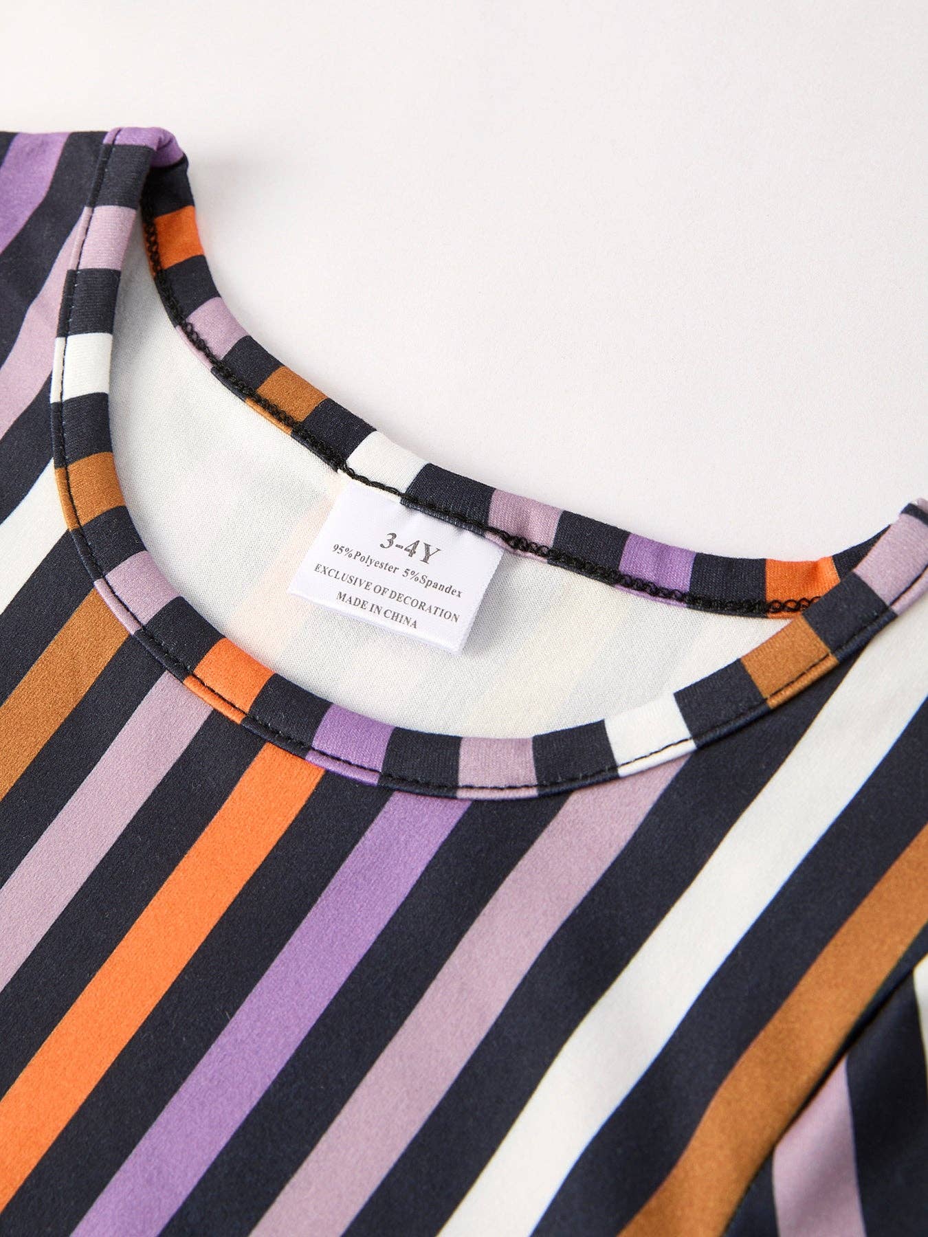 Halloween Ghost Striped Girls Dress