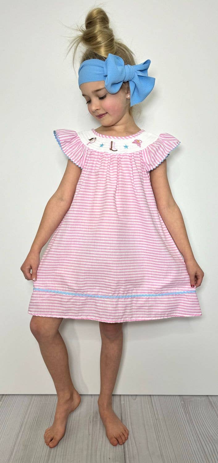 Cowgirl Smocked Girls Dress