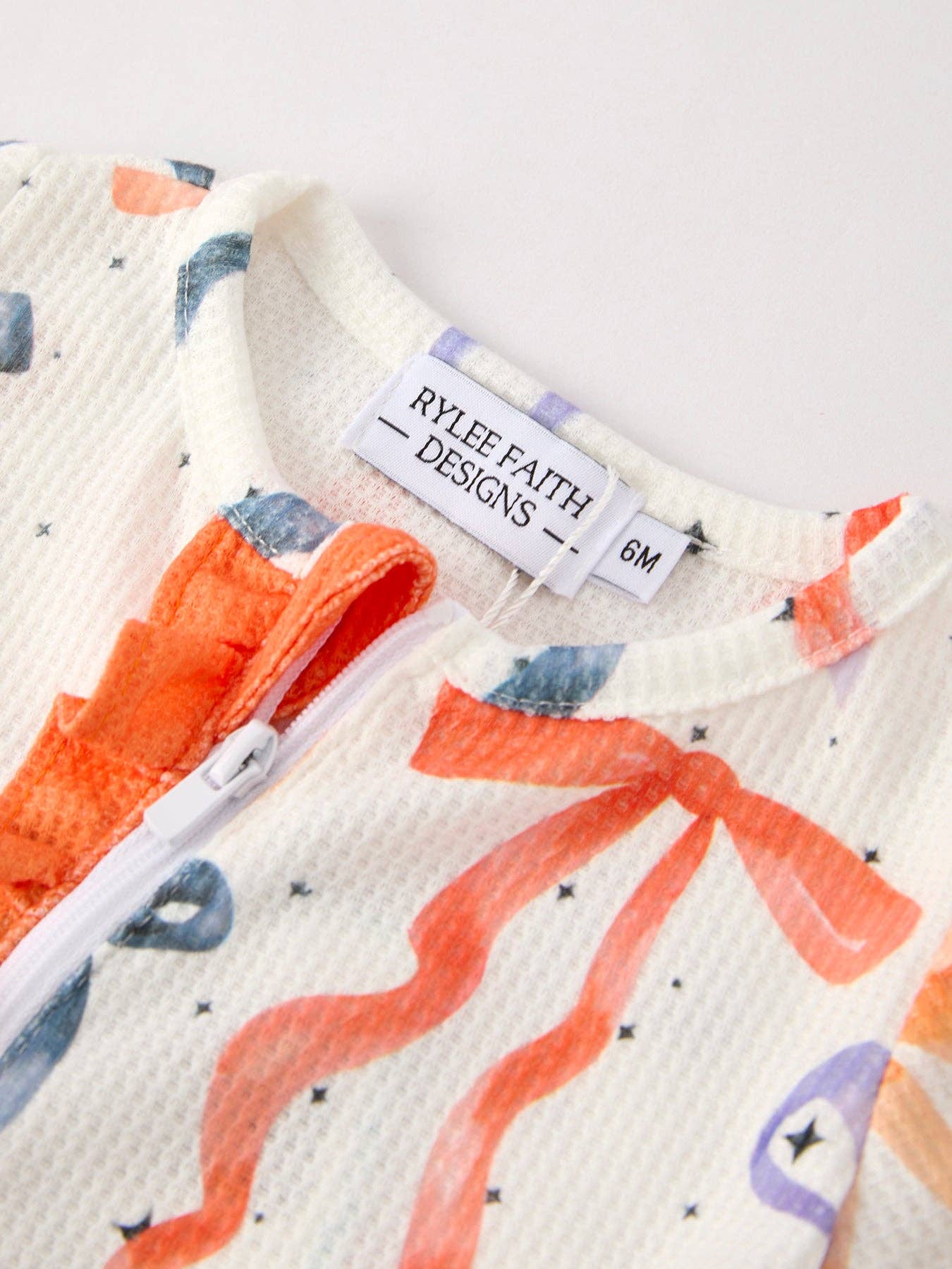 Halloween Bow Print Romper