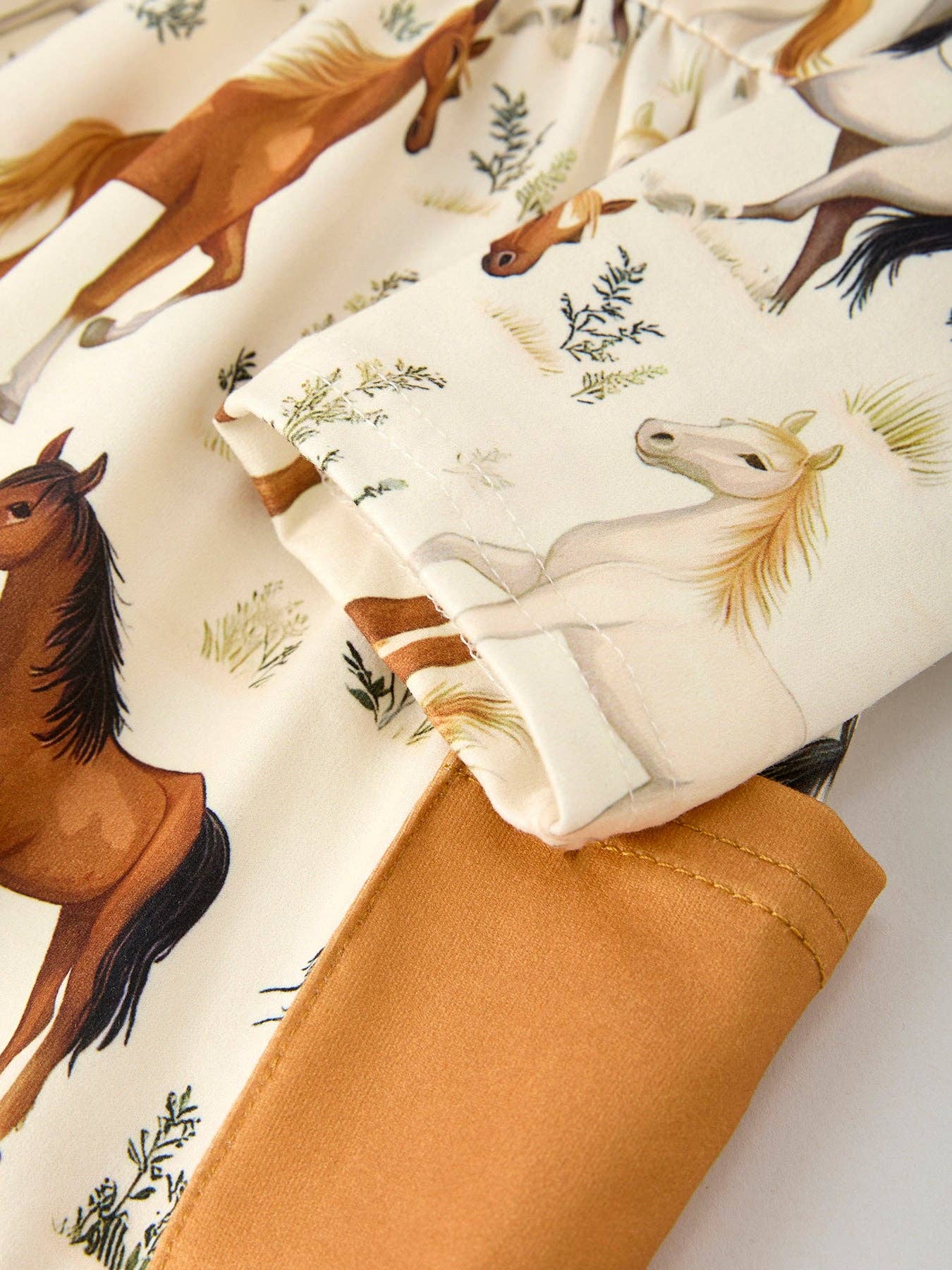 Rylee Faith Designs - Western Horse Print Long Sleeve Dress