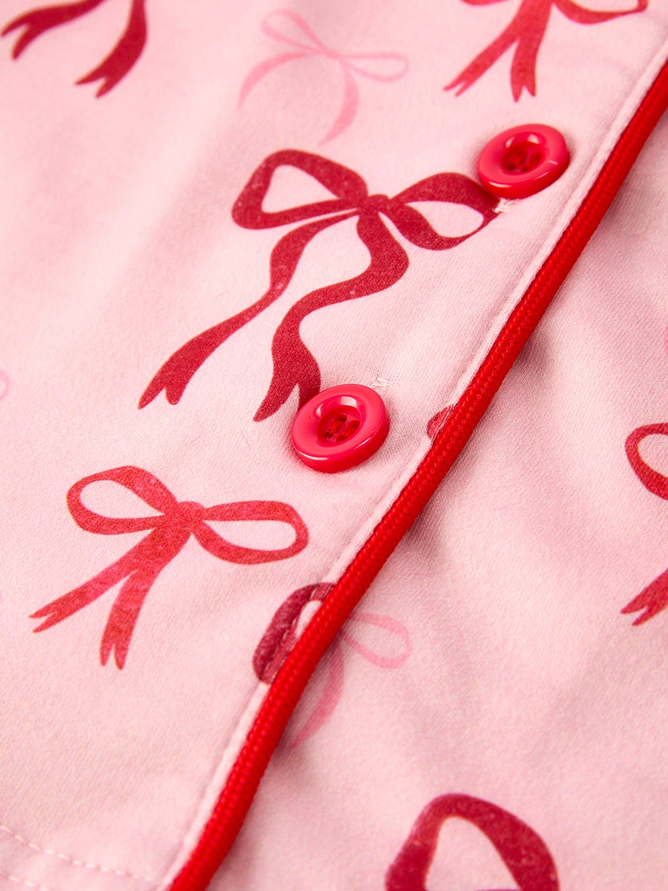 Rylee Faith Designs - Christmas Bow Girls Pajama Set with Furry Trim