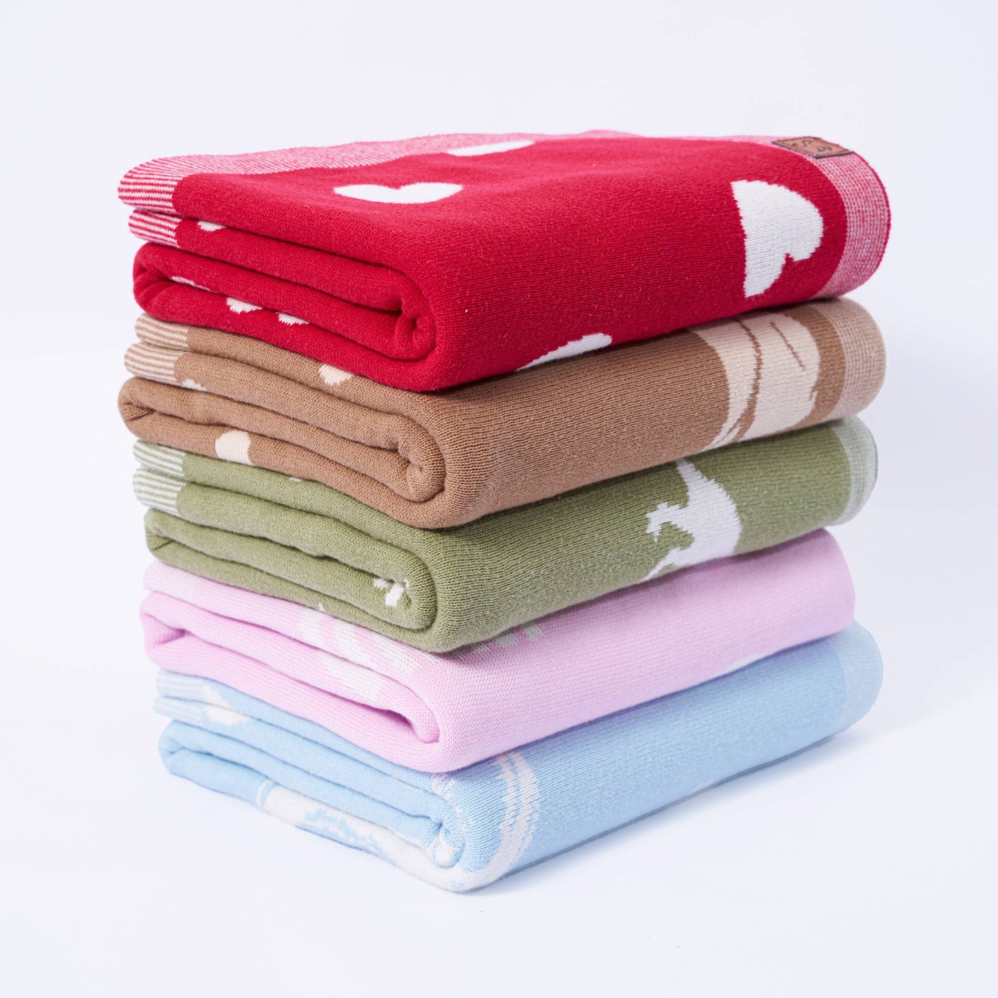 SWaddle AN - 100% Cotton Western Baby Blanket, Knitwear 2 Sides Cactus