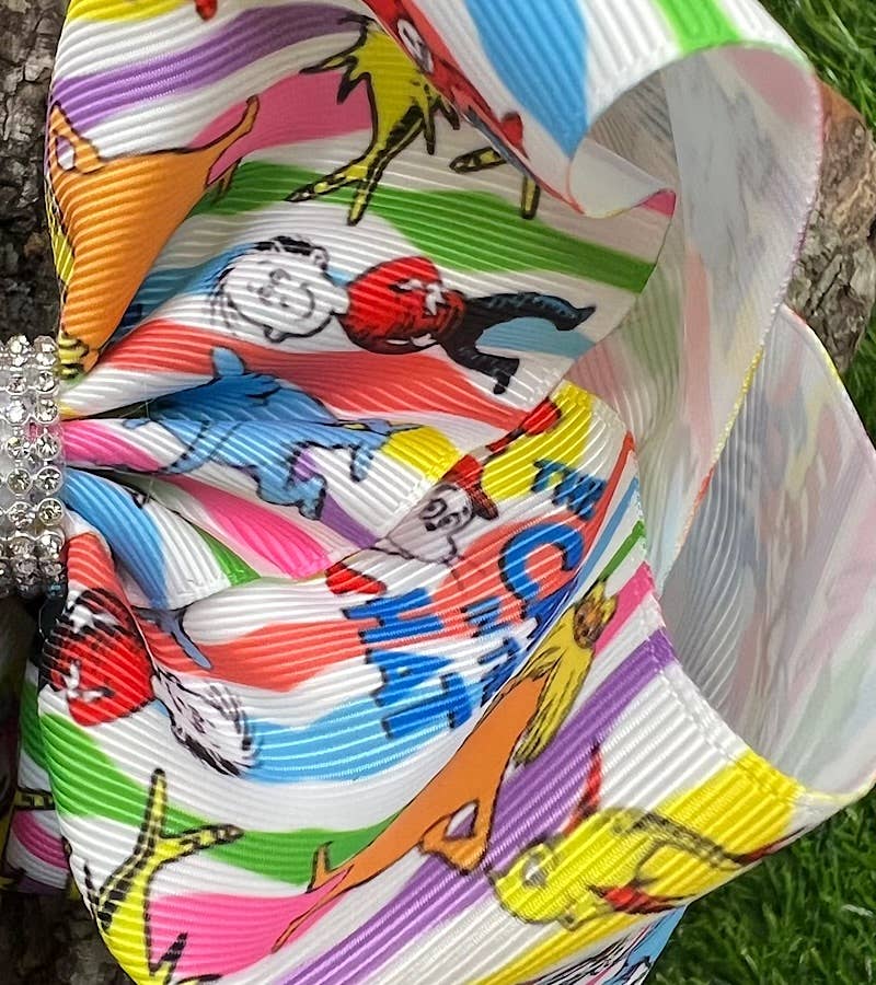 Colorful Dr. Seuss Hairbow