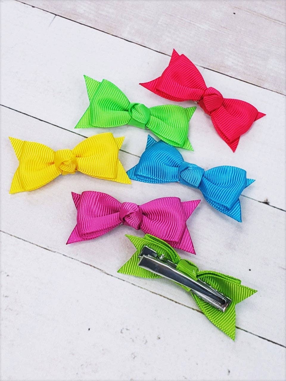 Solid Baby Bow Clippie Variety Packs - 6 Bows (4 Color Set Options!)