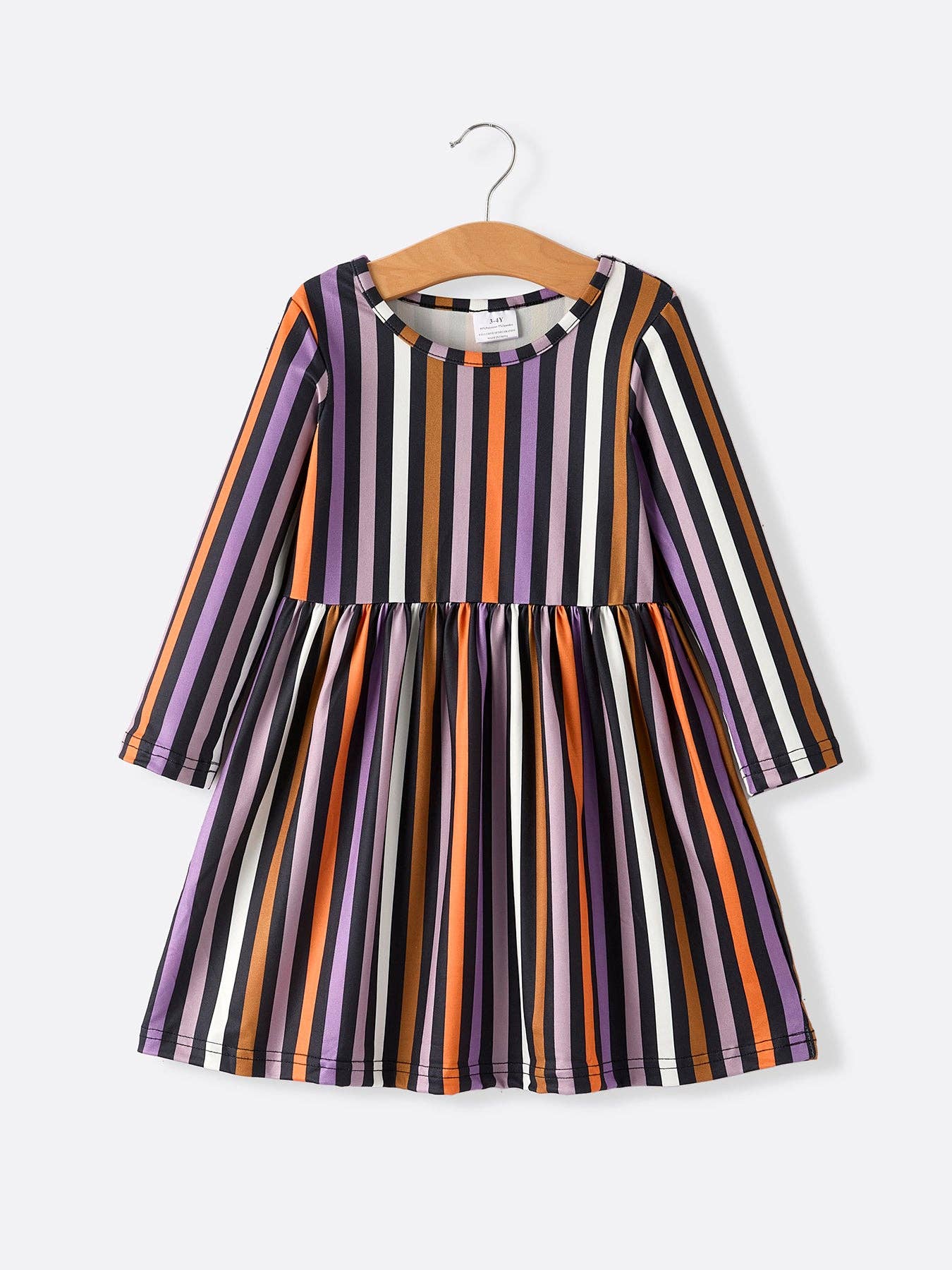 Halloween Ghost Striped Girls Dress
