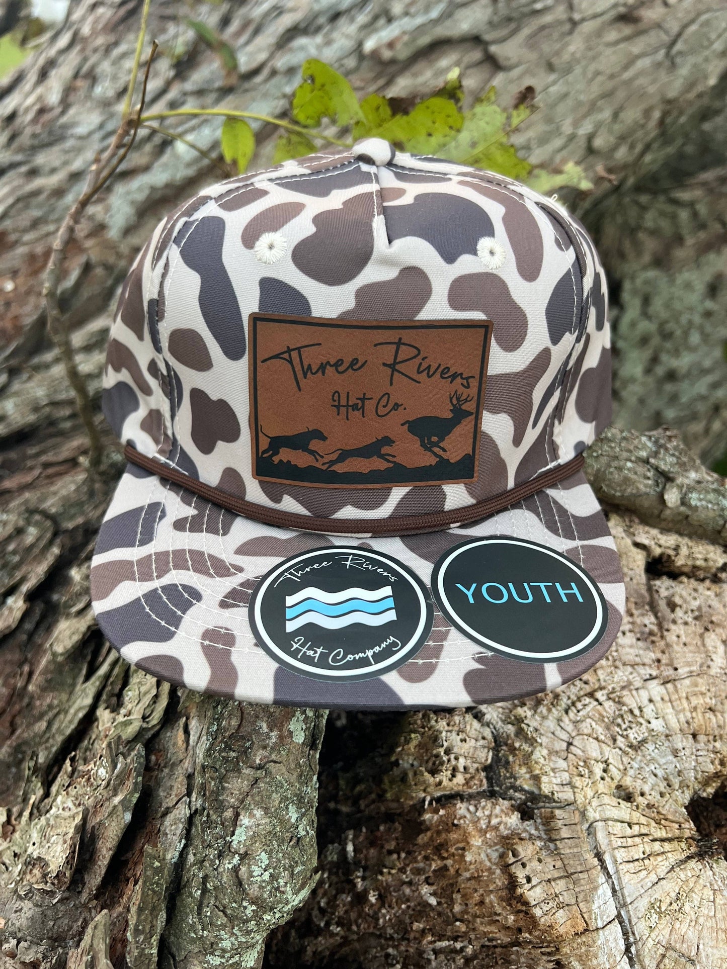 Three Rivers Hat Co. - YOUTH - Deer Dog Hunting - Camo Rope Hat - Lost Hat Co.