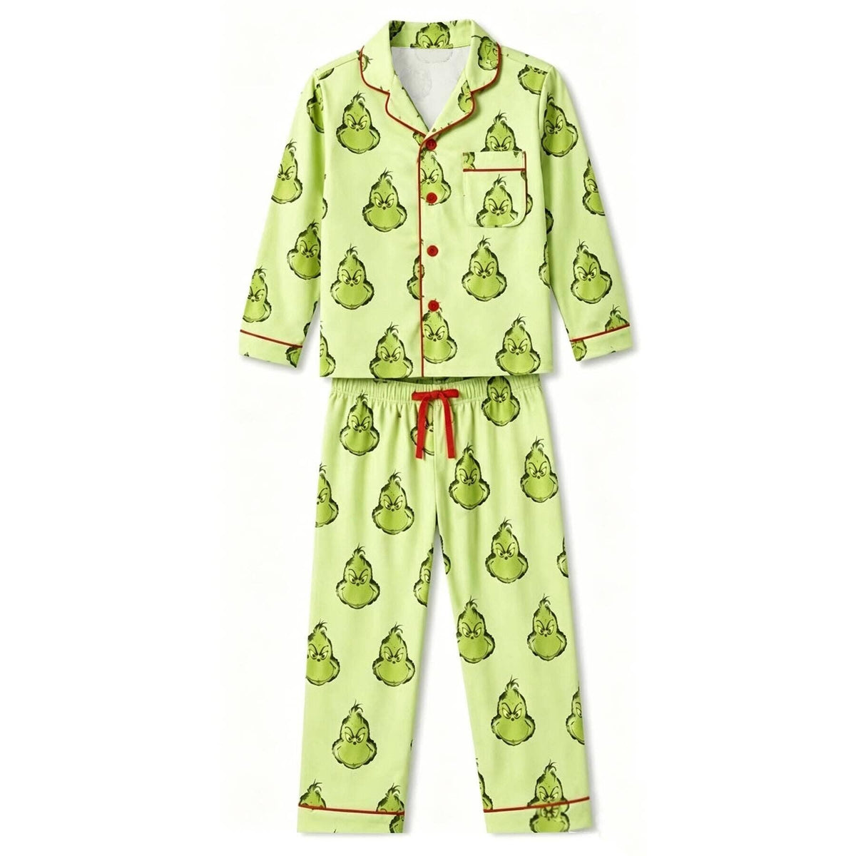 Rylee Faith Designs - Boys Green Holiday Print Pajama Set