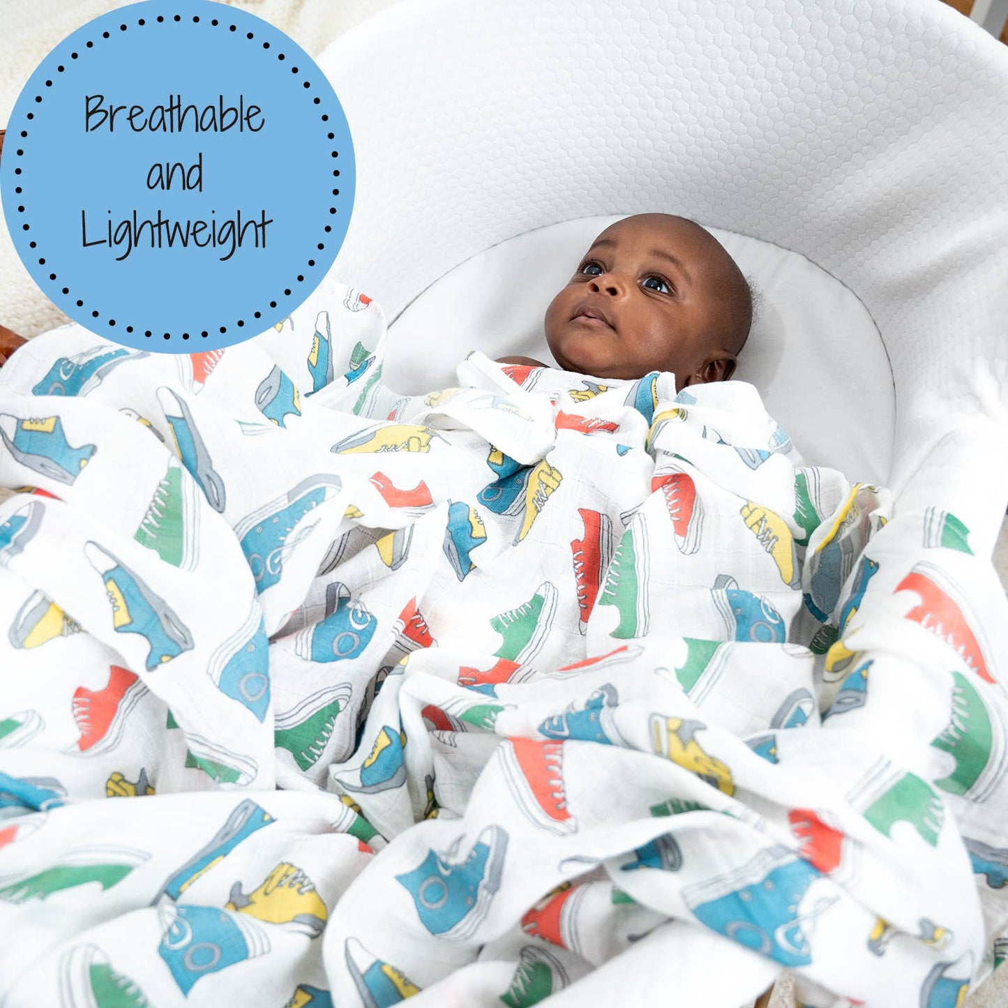 LollyBanks - Sole Mates Baby Swaddle Blanket