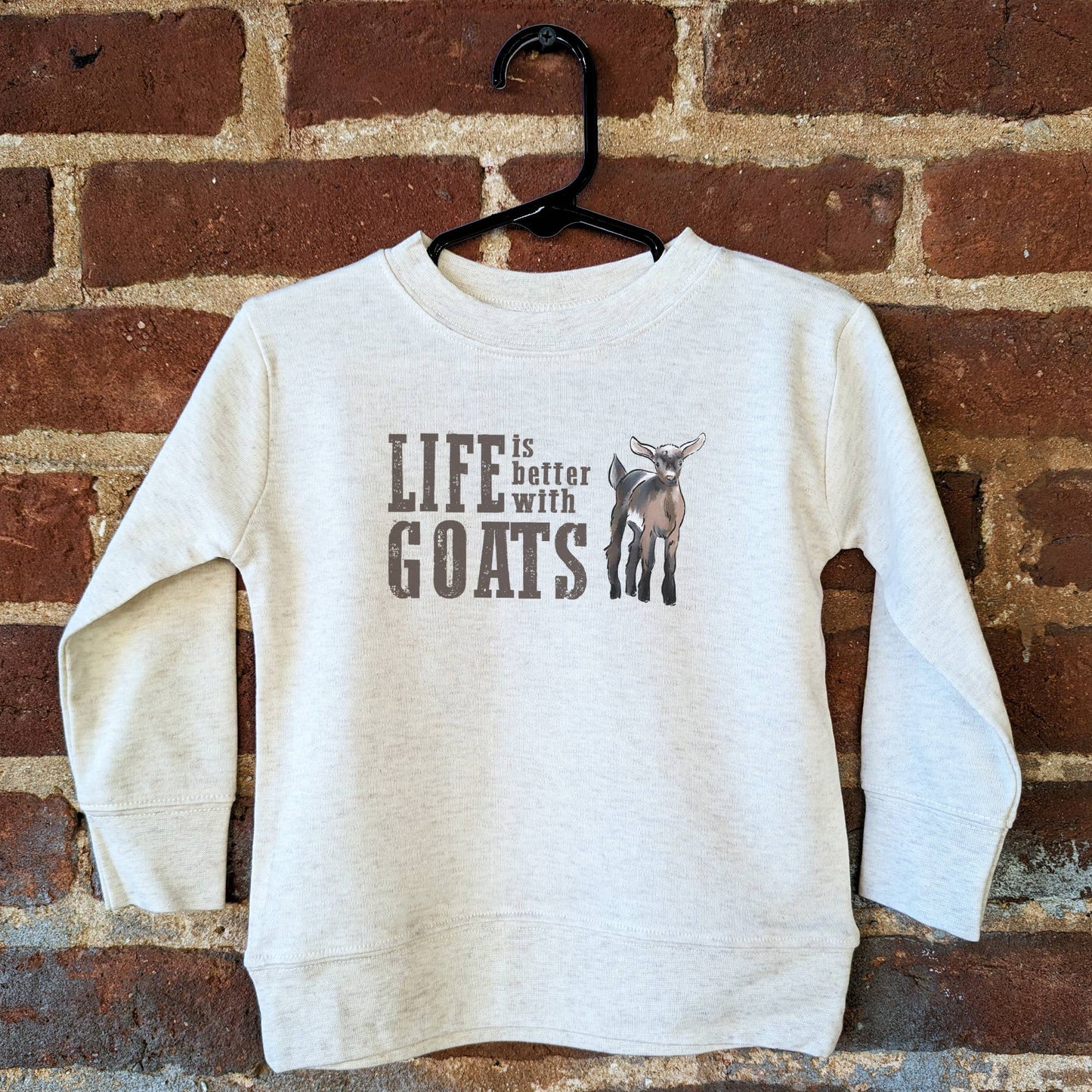 "Life is better with GOATS" Long Sleeve Country Clothing Kid