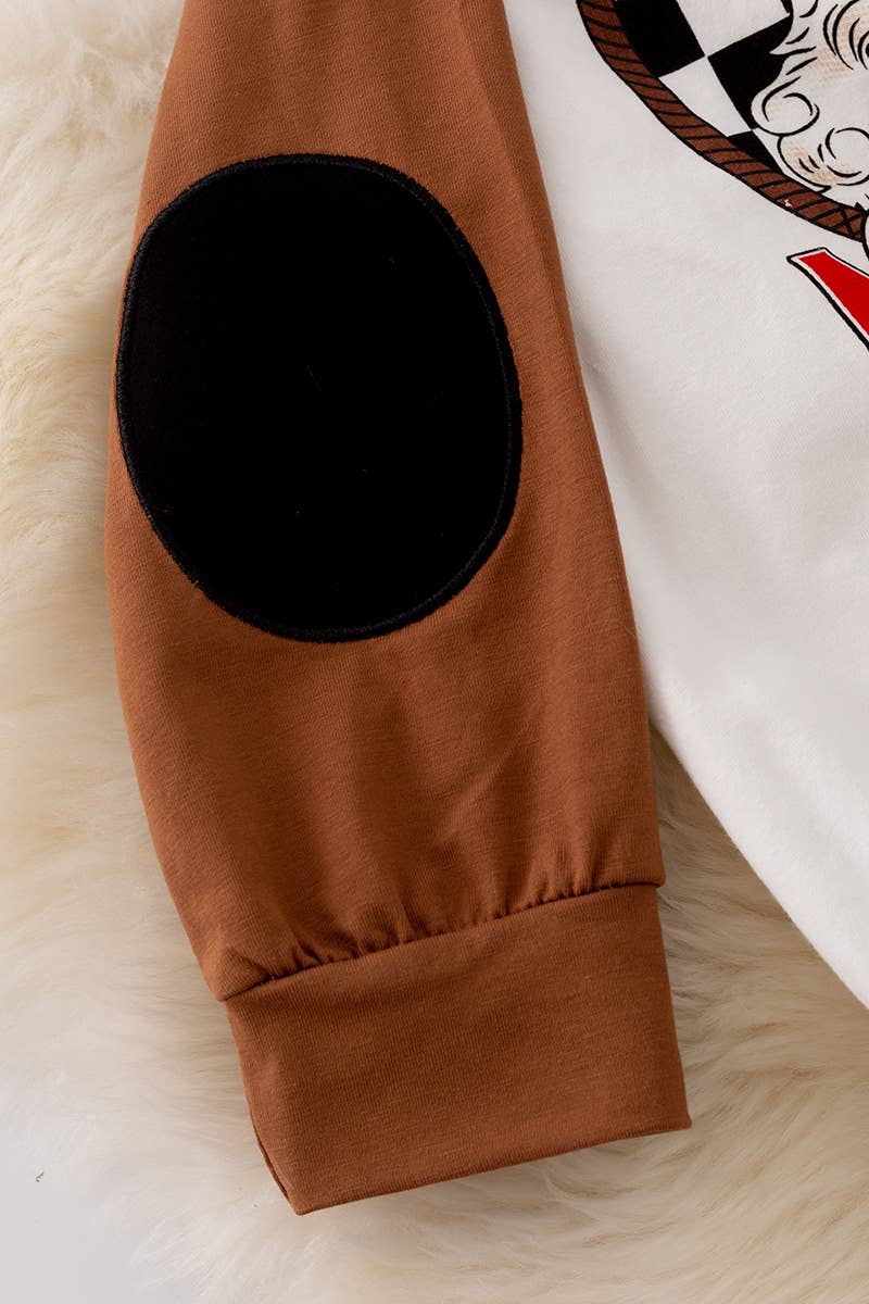 Merry Christmas Santa printed boys shirt.