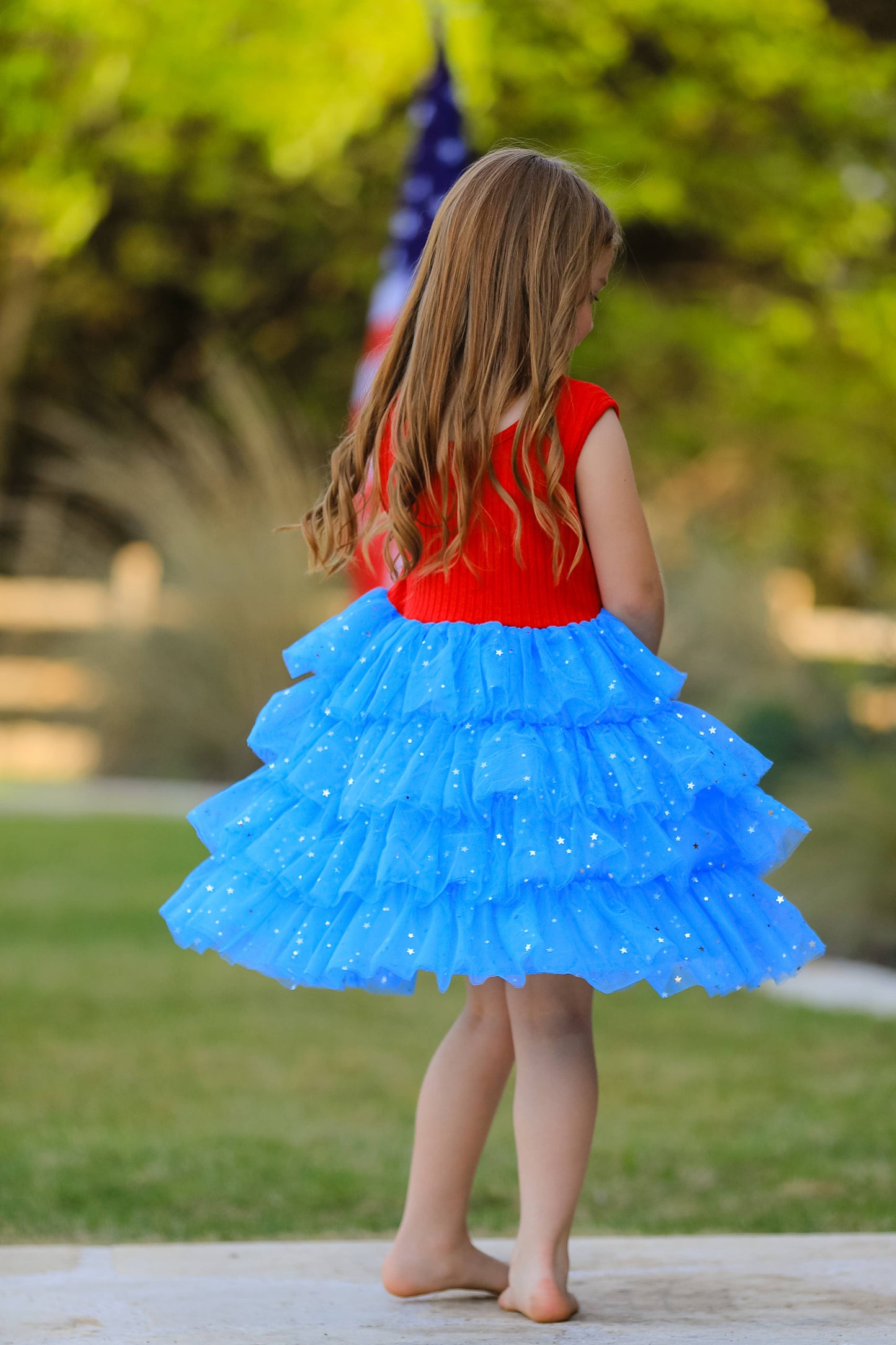4th of july Star Sleeveless Tutu Skirt