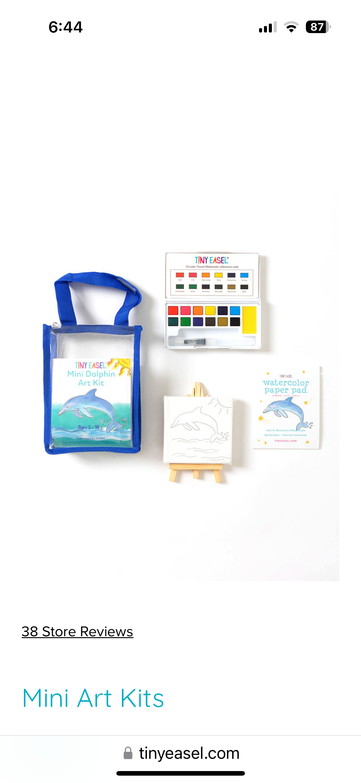 Tiny Easel Mini Dolphin Art Kit