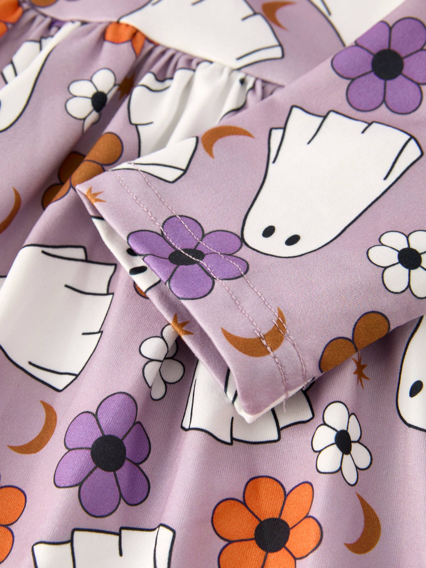 Halloween Ghost Striped Girls Dress