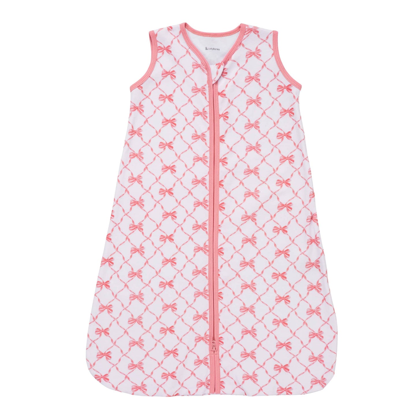 LollyBanks - Beautiful Bows Baby Girl Sleep Sack, 100% Organic Cotton