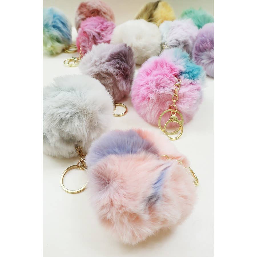Two Tone Plush Keychain