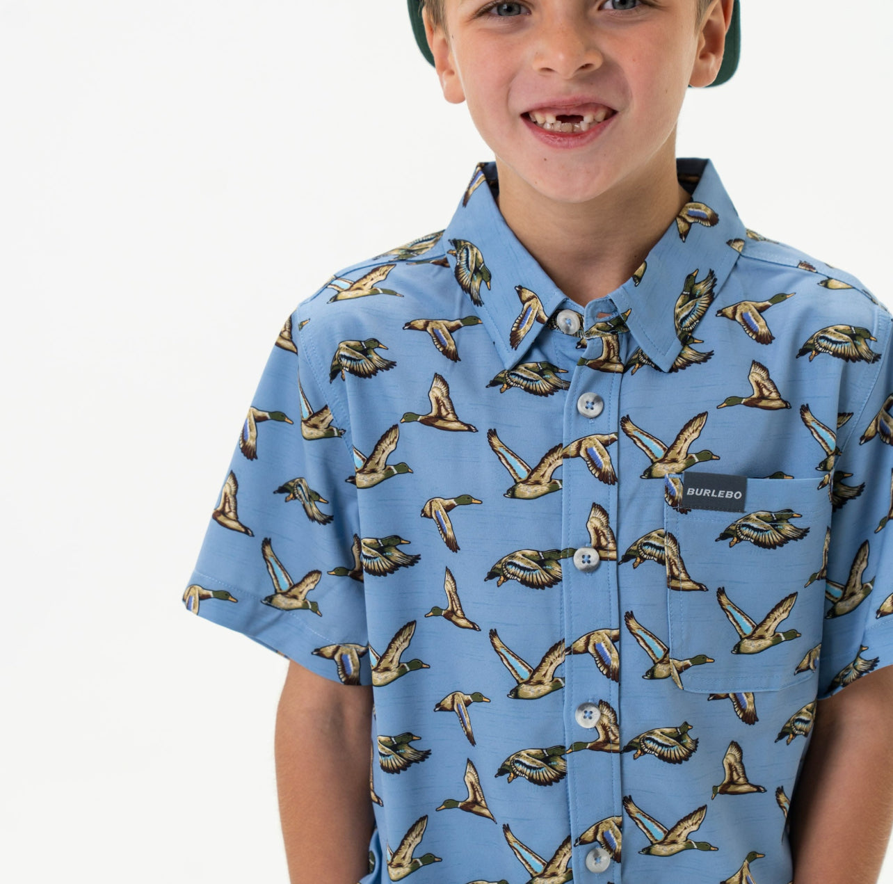 Burlebo Youth Performance Button Up Jumbo Mallards