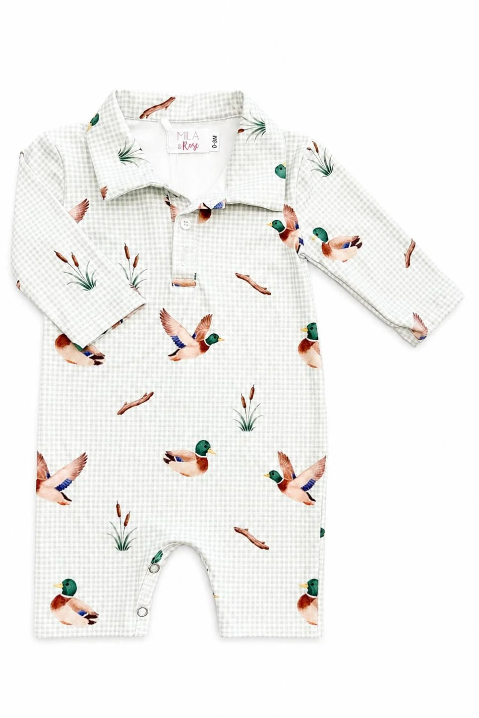 Duck Pond LS Polo Onesie