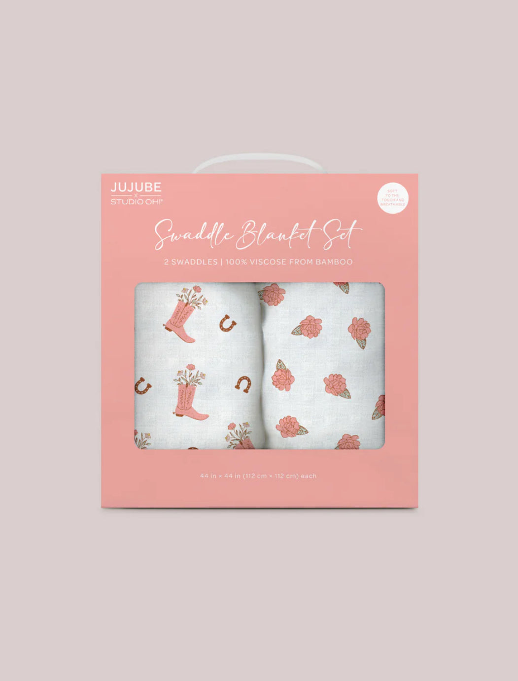 2-PACK SQUARE SWADDLE BLANKET SET - BLOOMIN' BOOT