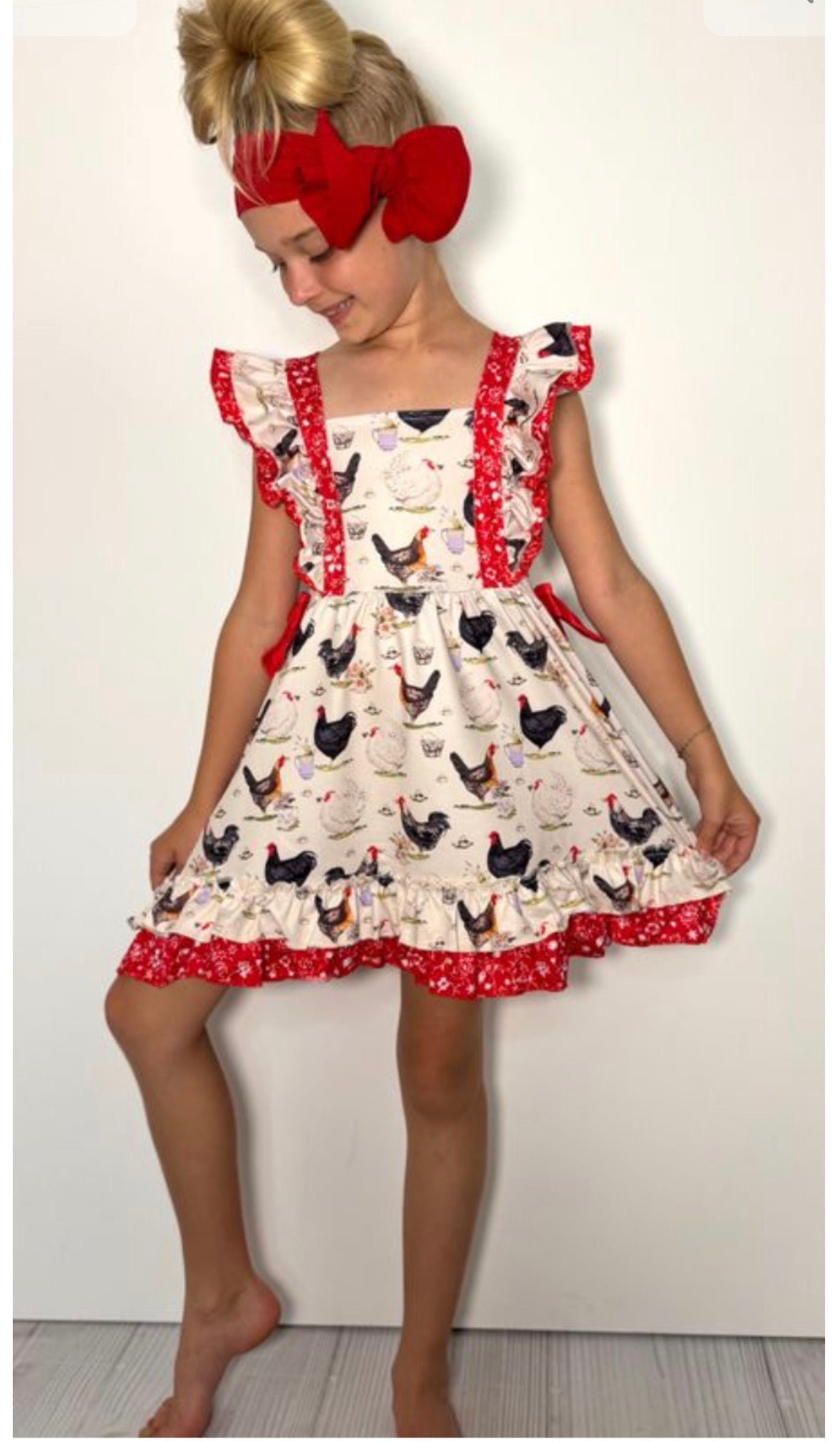 Red Rooster Girls Dress