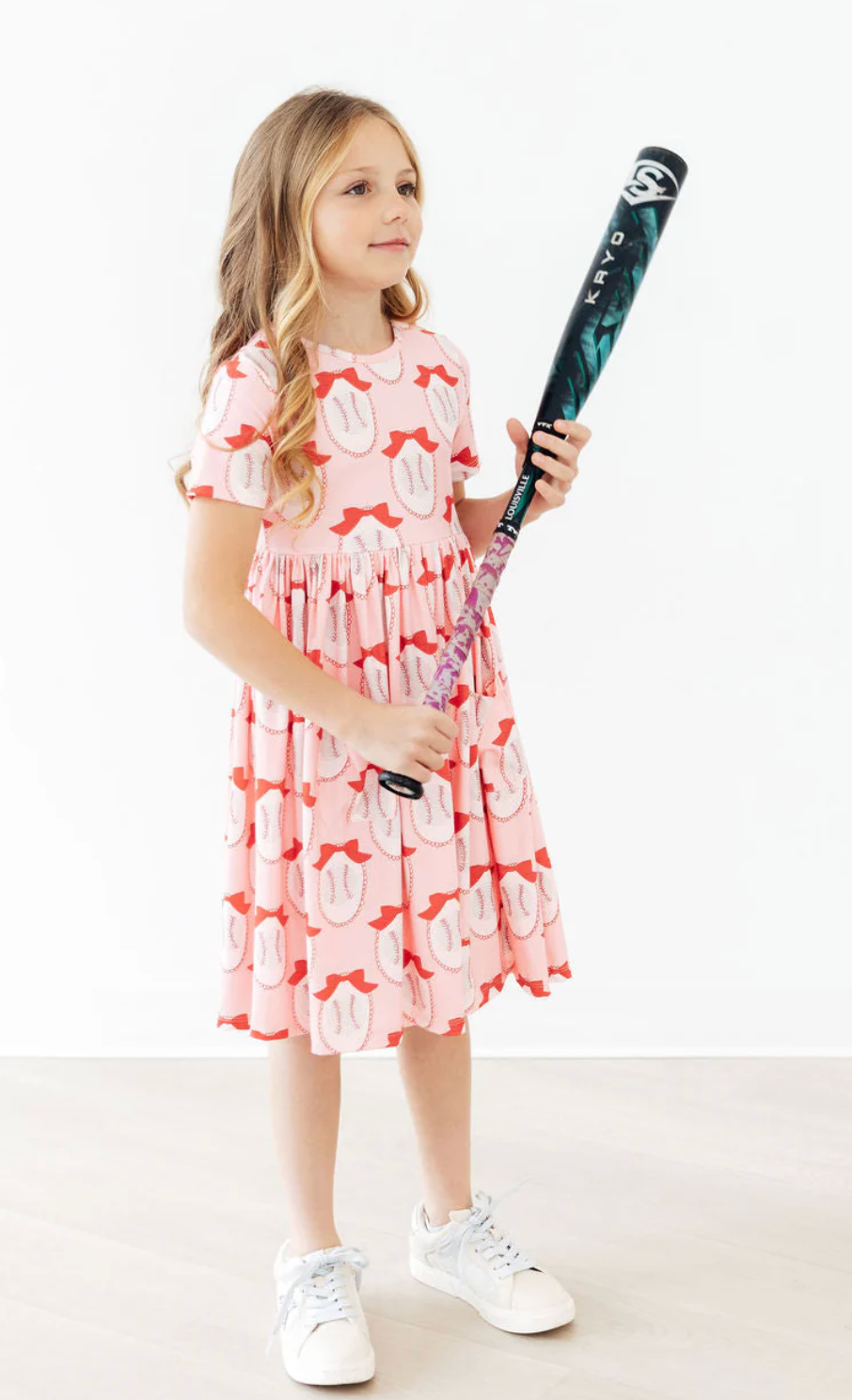 Pitcher Perfect Short Sleeve Twirl Dress