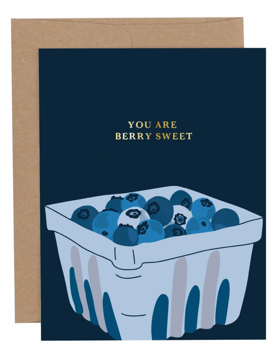 You are Berry Sweet Blueberry Greeting Card