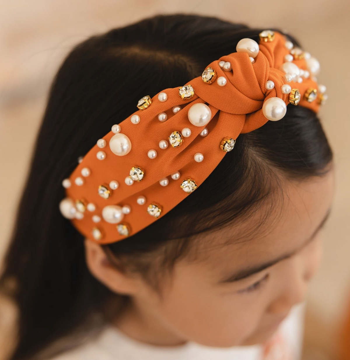 Spice Pearl Gemstone Headband