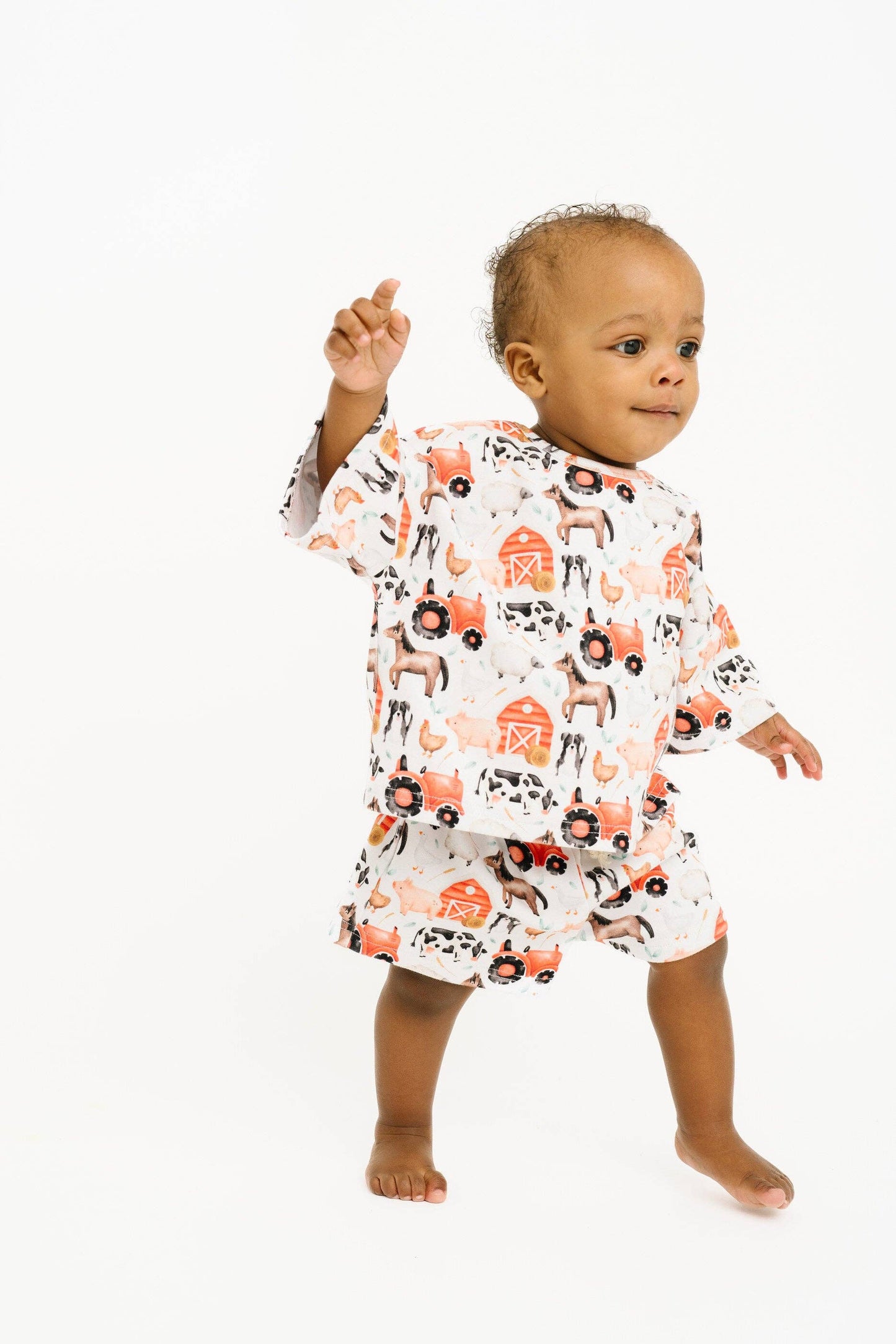 Little One Shop - Little Red Barnyard Slouchy Set