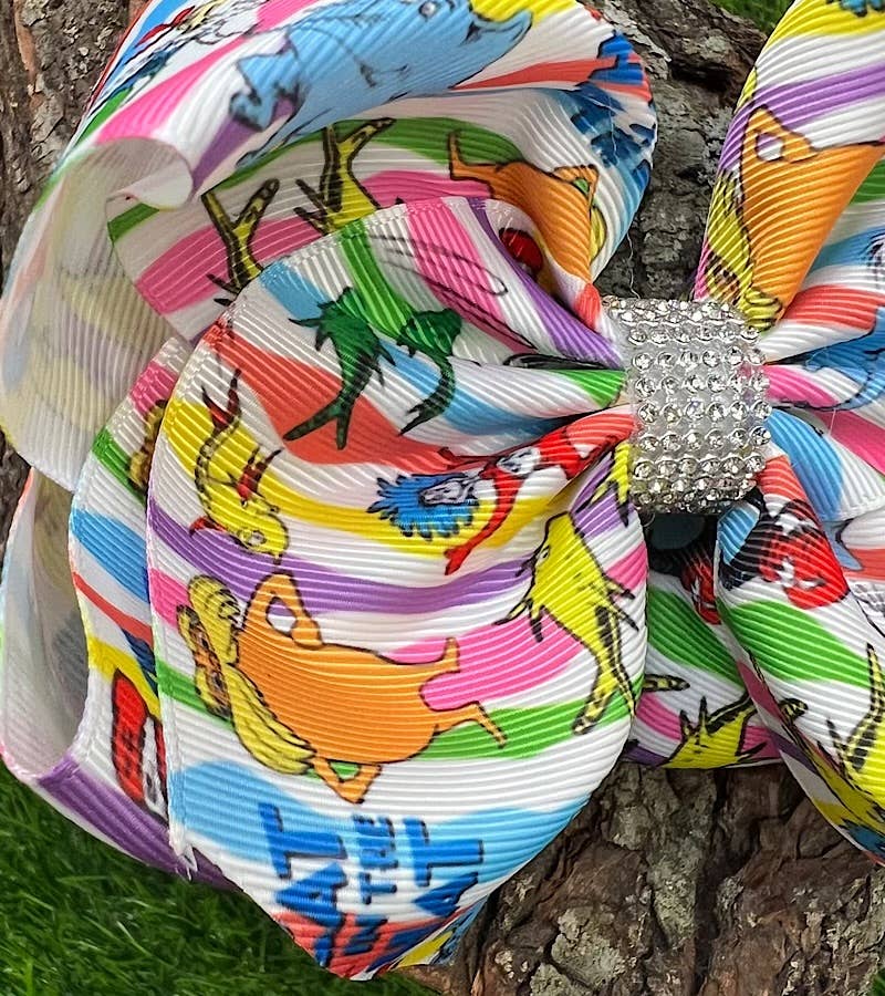 Colorful Dr. Seuss Hairbow