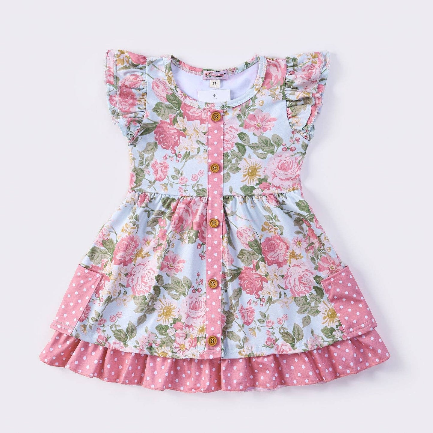 Antique Rose Summer Girls Dress