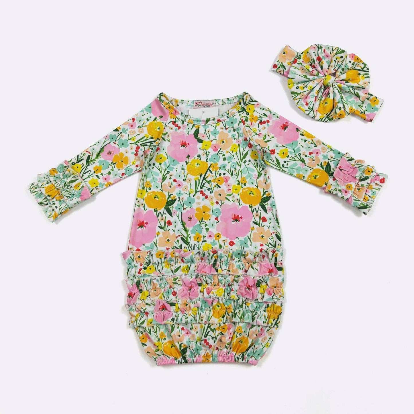 Clover Cottage - Spring Blooms Baby Gown