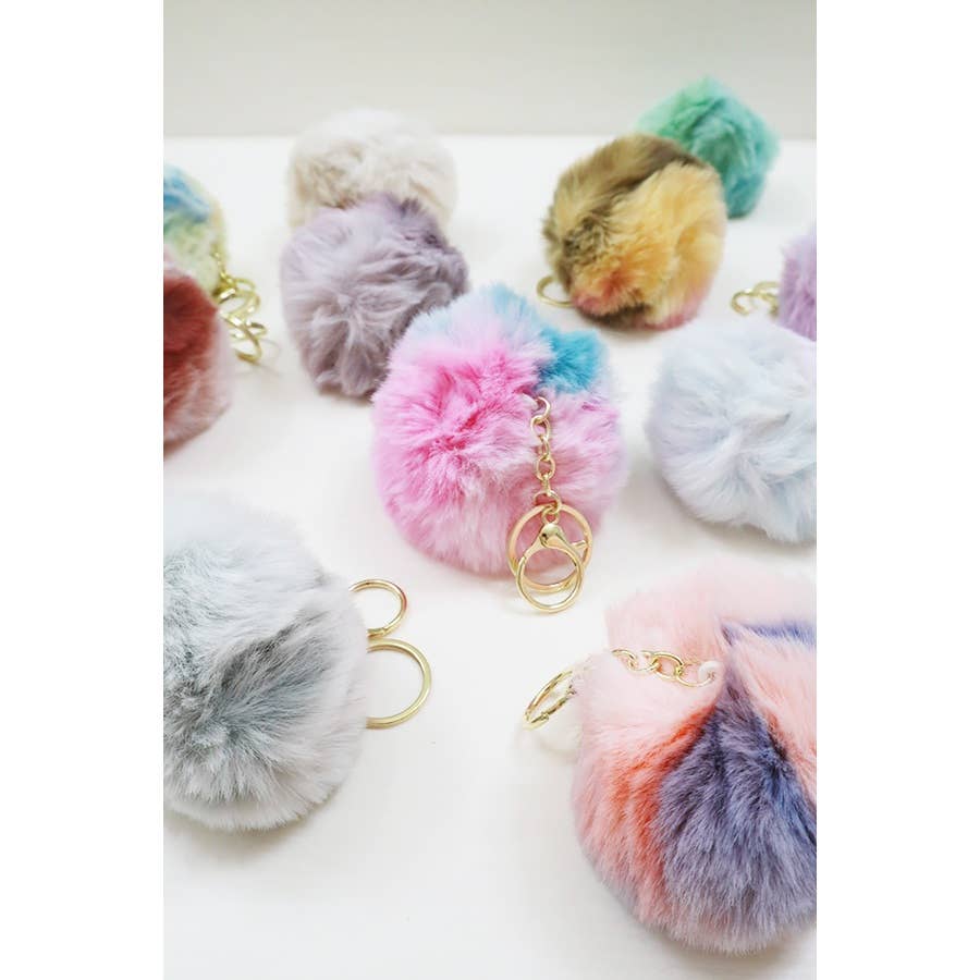 Two Tone Plush Keychain