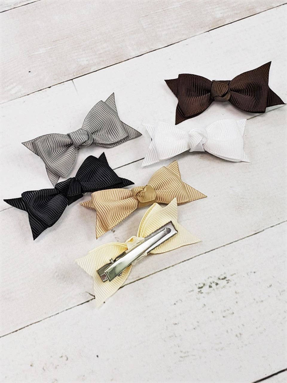 Solid Baby Bow Clippie Variety Packs - 6 Bows (4 Color Set Options!)