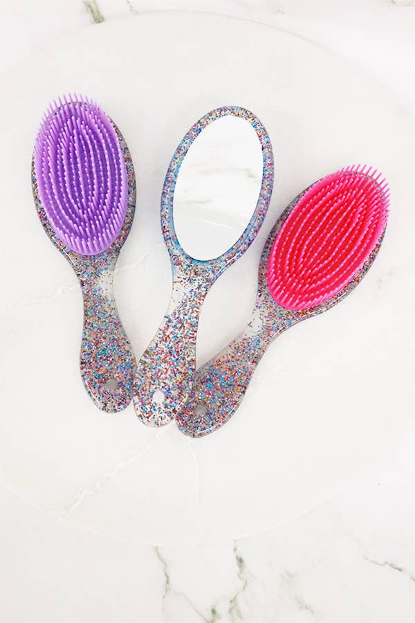 Hair Brush with Mirror Set