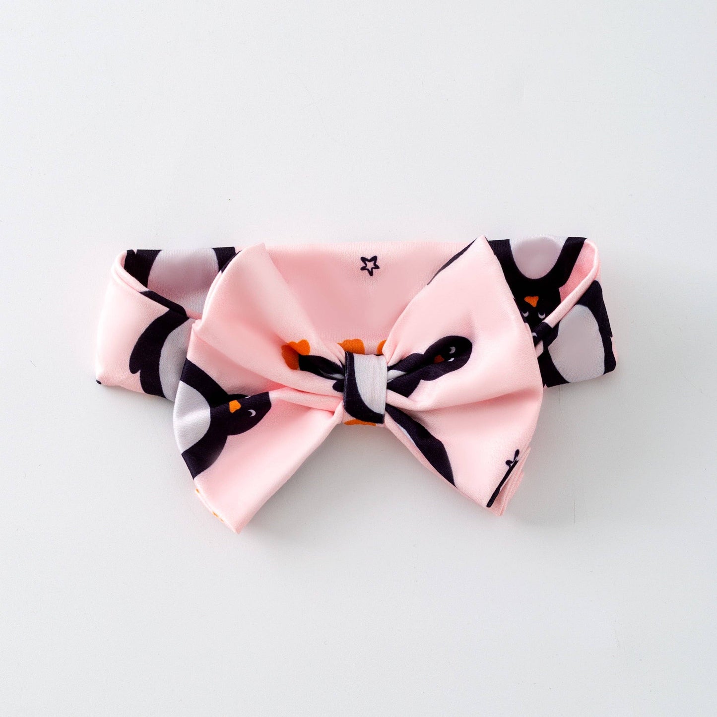 The Hair Bow Company - Polar Penguins Fabric Bow Headband
