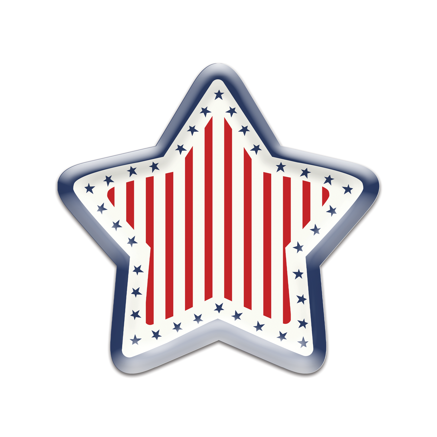 Stars and Stipes Star Shaped Plate (8 ct)