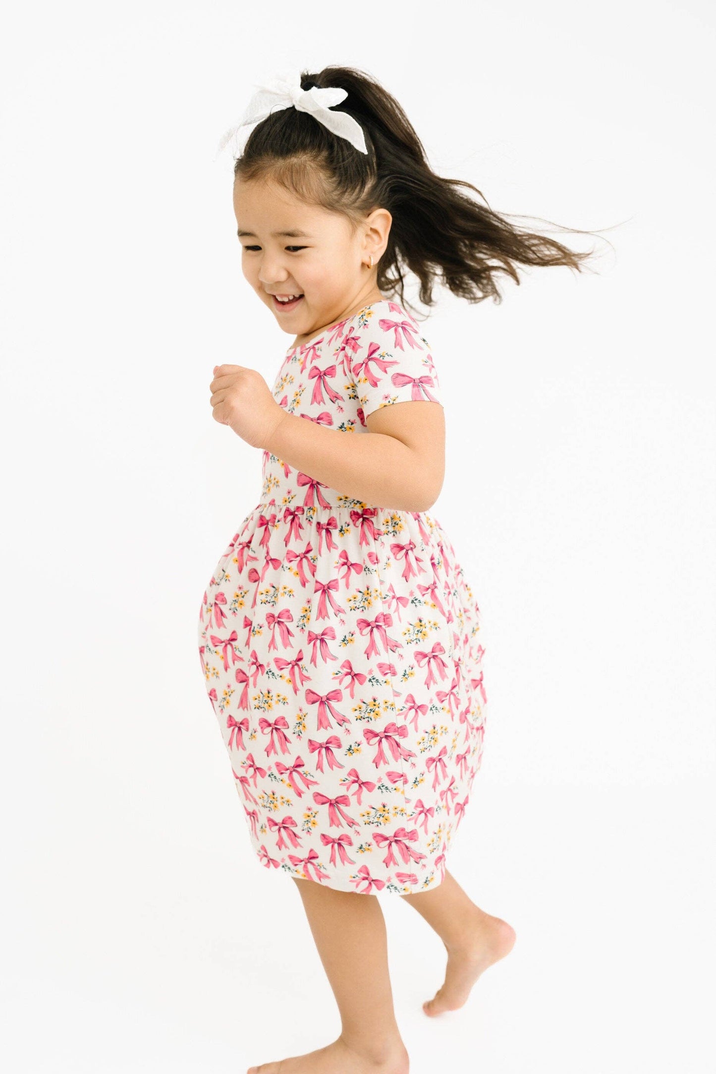 Bloom Bows Short Sleeve Bamboo Dress
