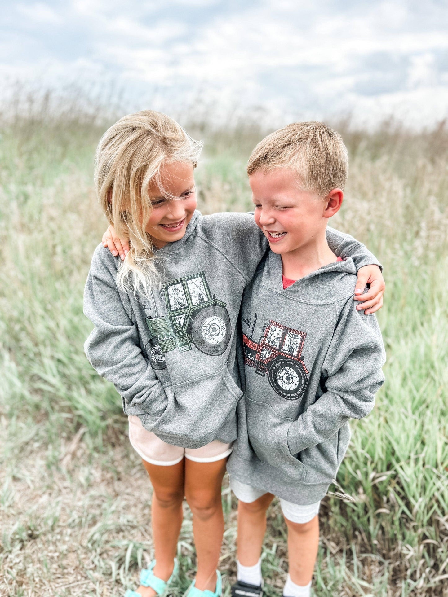 Western Green Tractor Youth & Toddler Graphic Hoodie