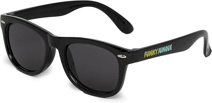 Kids Flexible Wire Sunglasses - Black/Smoke Mirror Lenses