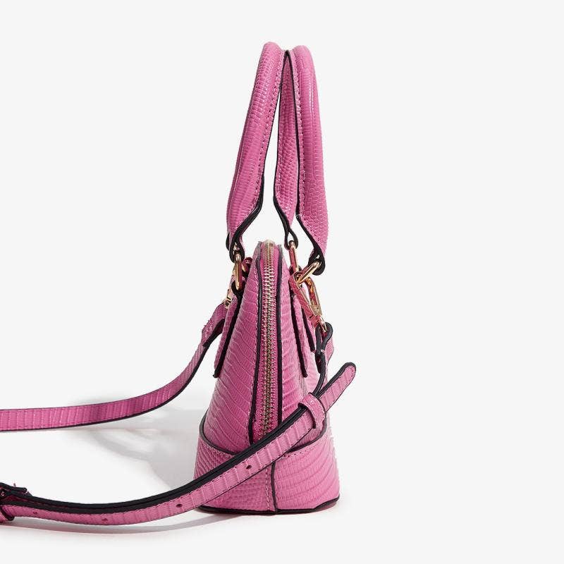 Pink Crossbody Satchel Bag
