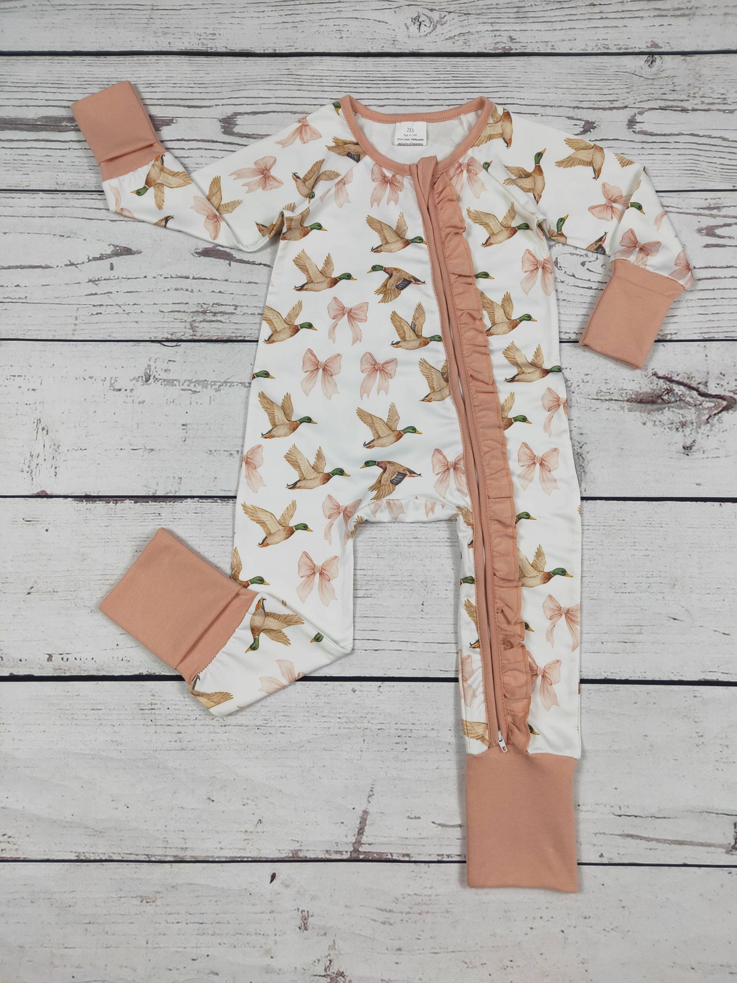 sassy kids palace - Baby Girls Duck Printed Zipper Sleeper