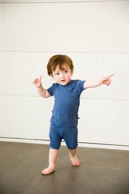 Colorful Navy Short Sleeve viscose PJs
