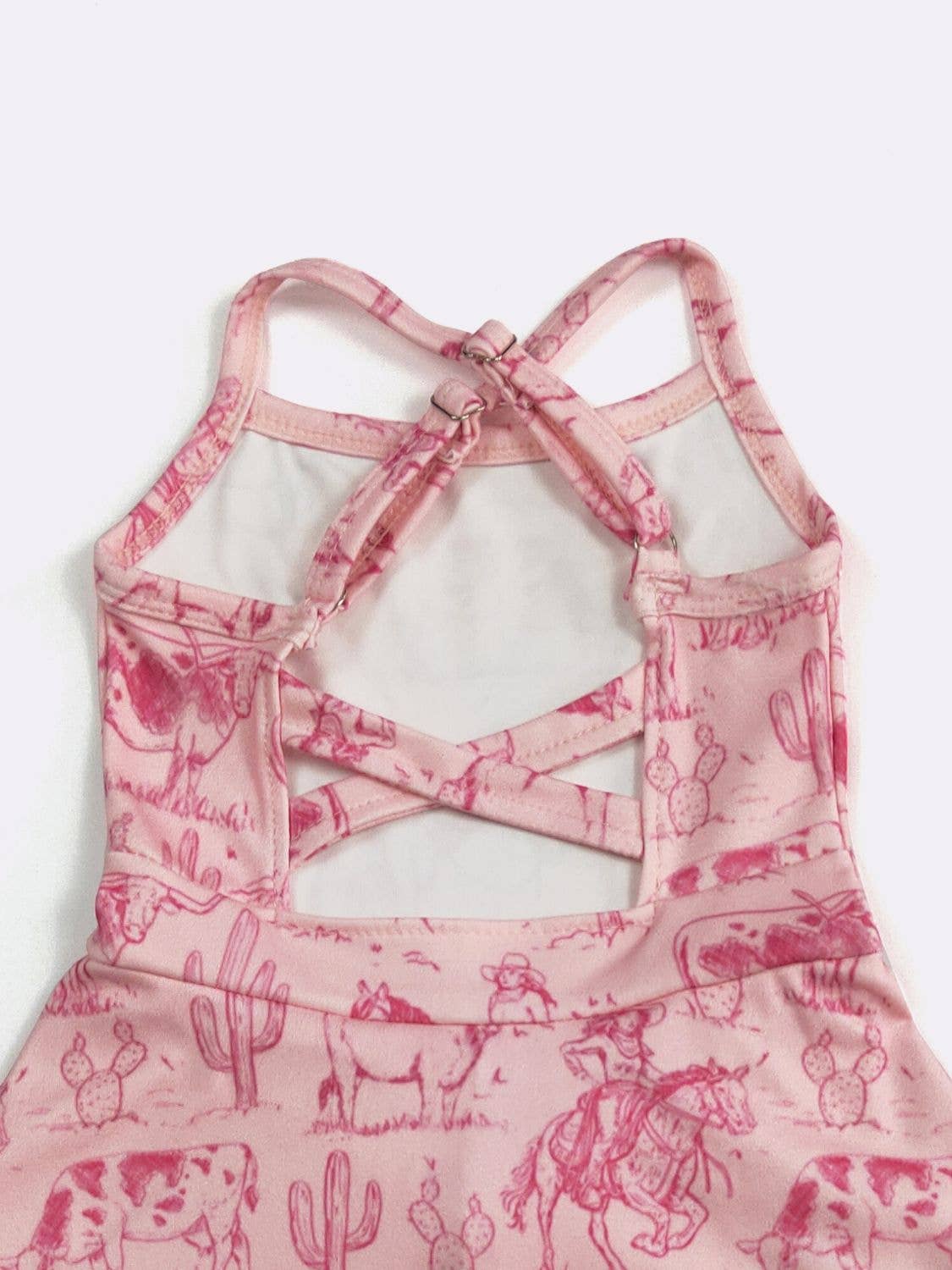 Pink Western Athletic Girls Dress