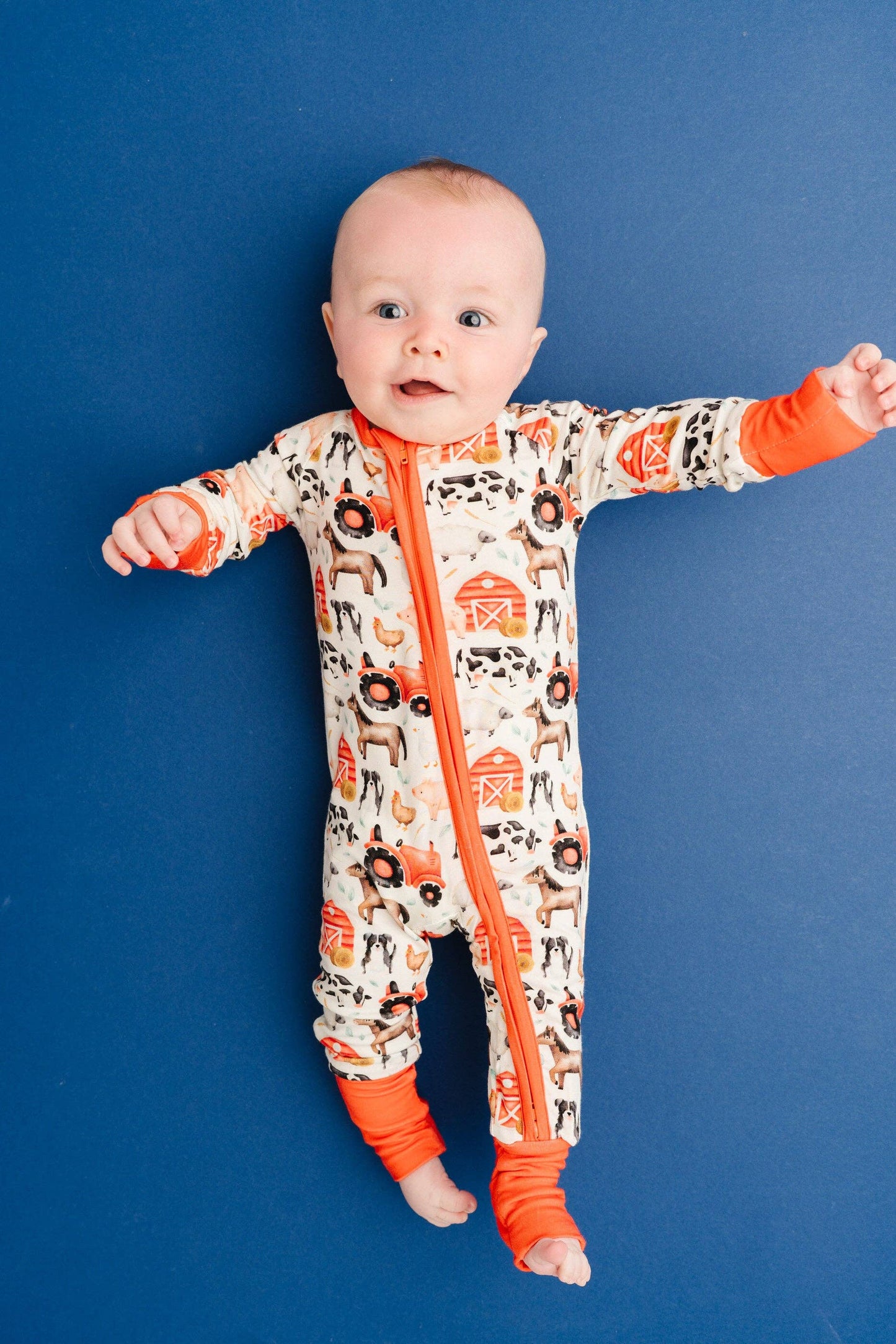 Little One Shop - Little Red Barnyard Bamboo Sleeper